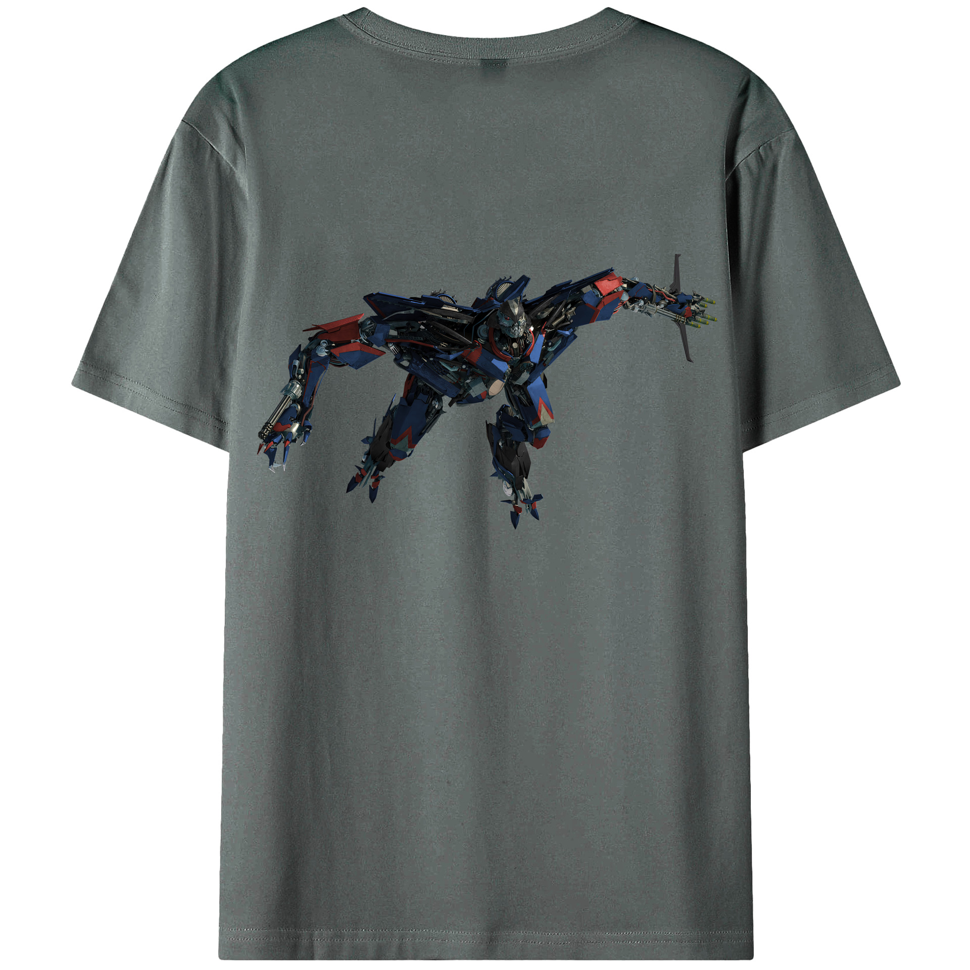 （画像用） Transformers トランスフォーマー 綿100％ メンズ半袖Tシャツ（バックプリント） 通気性